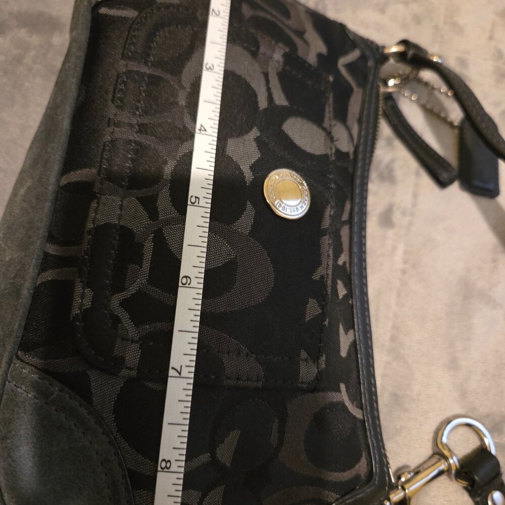 Small black and Grey Coach "C" initial bag - Picture 3 of 7